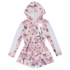 Macaquinho com Capuz e Zíper Estampado Menina Anjo - Feminino