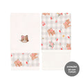 Kit de 2 Toalhas de Boca Suedine com Forro Atoalhado Mini & Co Feminino - Gatinhas