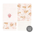 Kit de 2 Toalhas de Boca Suedine com Forro Atoalhado Feminina Mini & Co - Coelhinhas