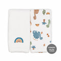 Kit de 2 Toalhas de Boca Suedine com Forro Atoalhado Mini & Co Masculino – Dinos