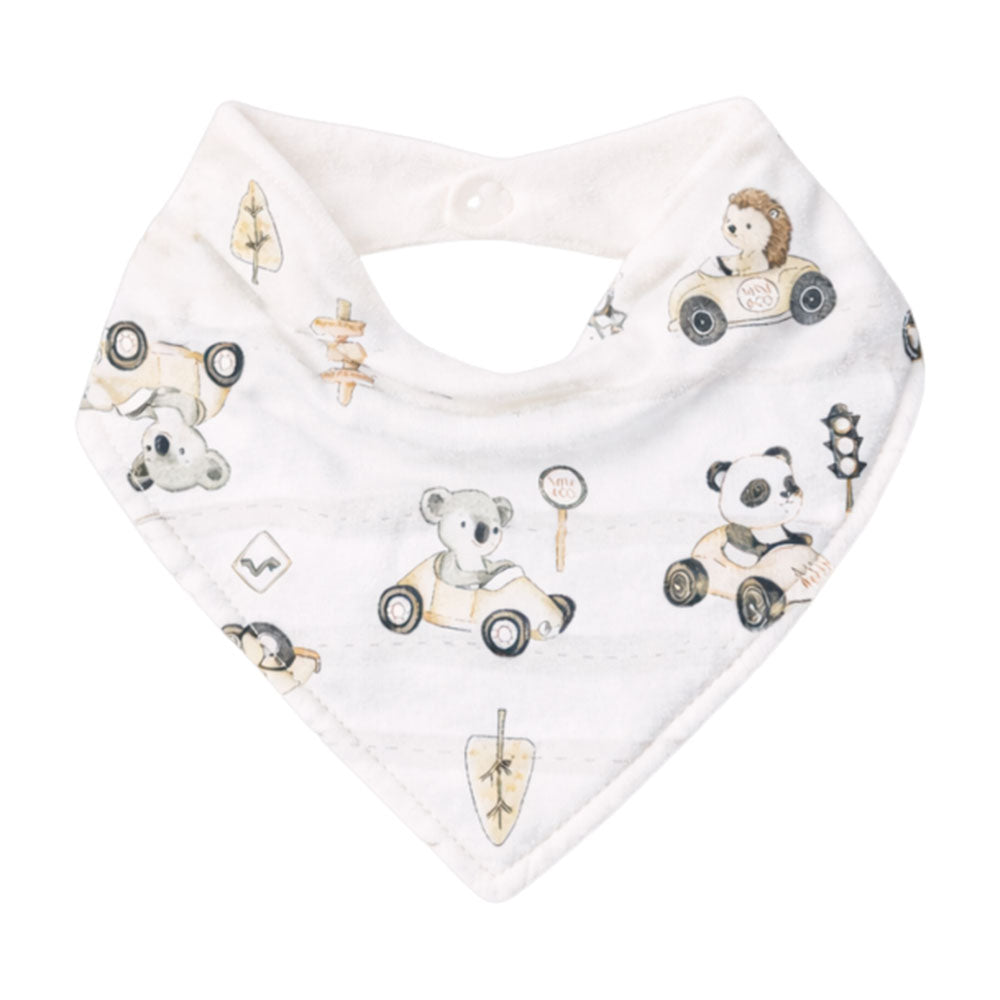 Babador Bandana Avulso Suedine e Atoalhado Mini & Co Masculino - Carrinhos