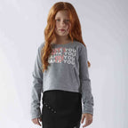 Blusinha Manga Longa Thank You Mescla Menina Anjo - Feminina