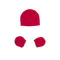 Kit Touca e Luva Tricot Vermelho Unissex Mini & Co