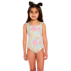 Maiô Mormaii Em Tie Dye Com Babados Na Alça Feminino - Rosa/Amarelo/Azul