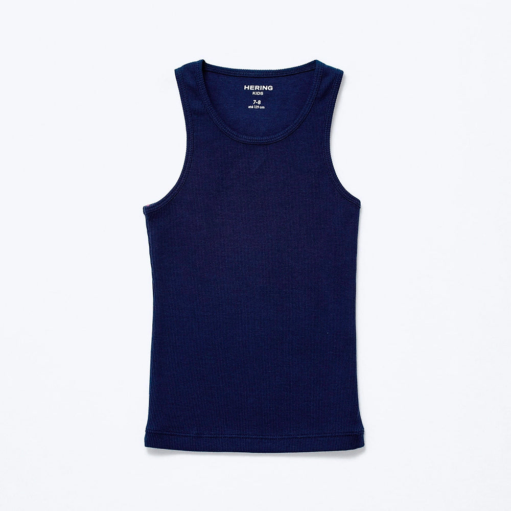 Camiseta Regata Hering Em Ribana Canelada Feminina - Azul