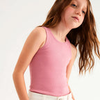 Regata Em Ribana Hering Kids Feminina - Rosa