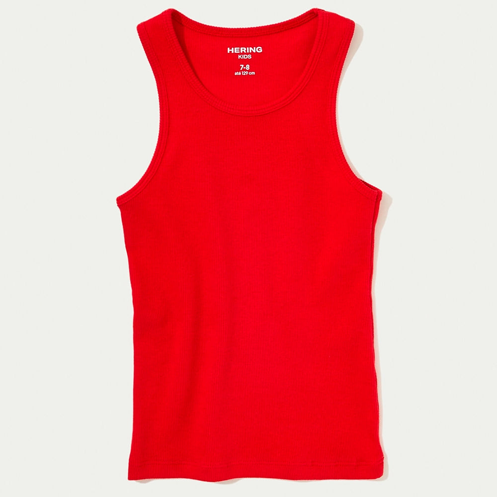 Regata Em Ribana Hering Kids Feminina - Vermelho