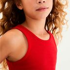 Regata Em Ribana Hering Kids Feminina - Vermelho