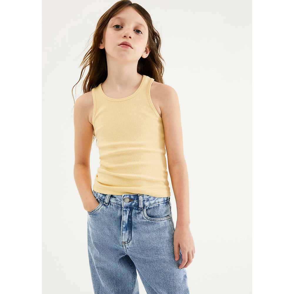 Regata em Ribana Básica Infantil Hering Kids – Amarelo