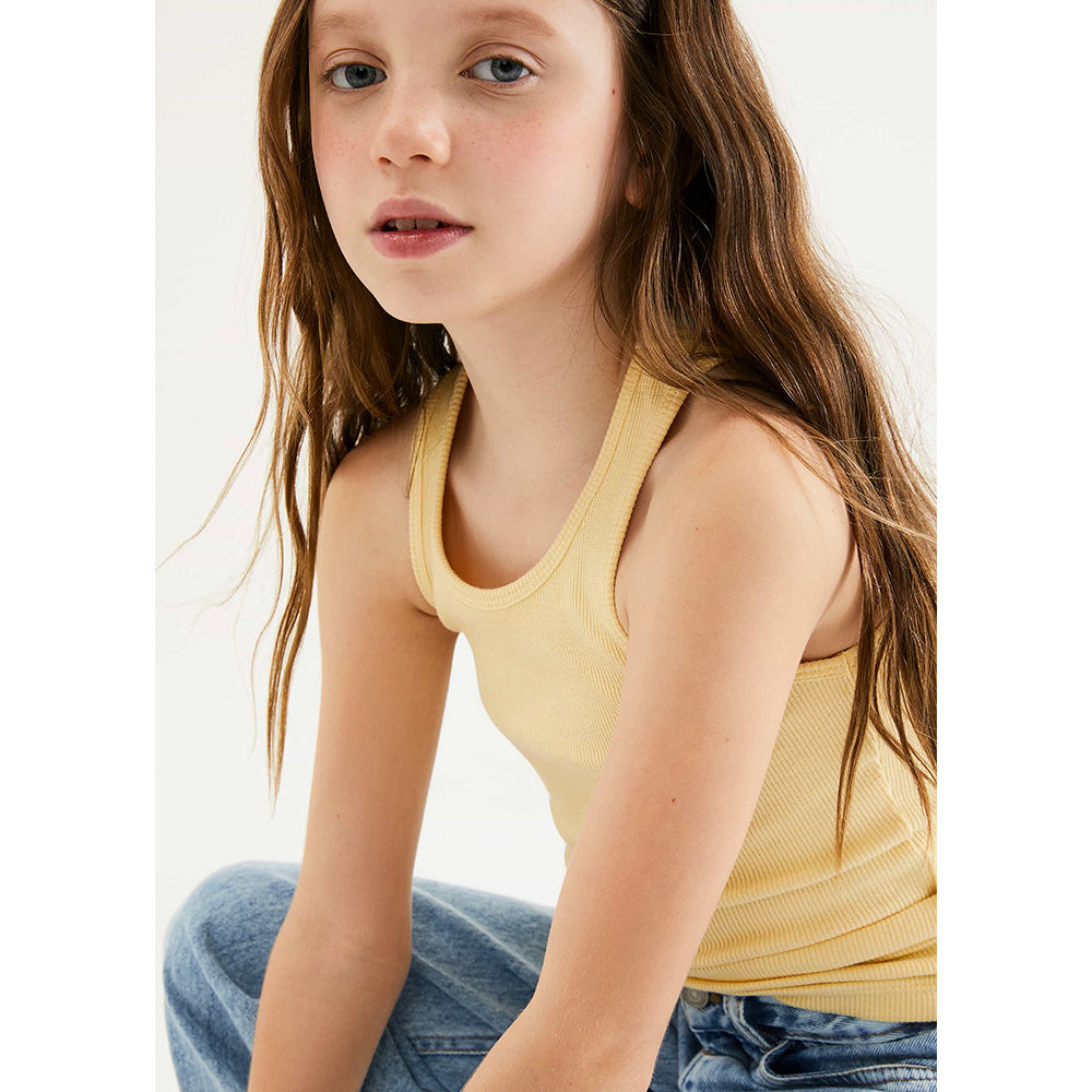 Regata em Ribana Básica Infantil Hering Kids – Amarelo