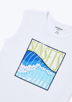 Regata Hering Kids Em Malha Com Estampa Masculina - Branco