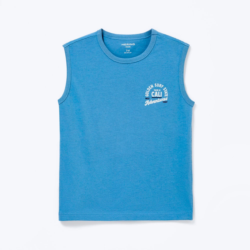 Regata Hering Infantil Com Estampa Masculina - Azul