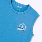 Regata Hering Infantil Com Estampa Masculina - Azul