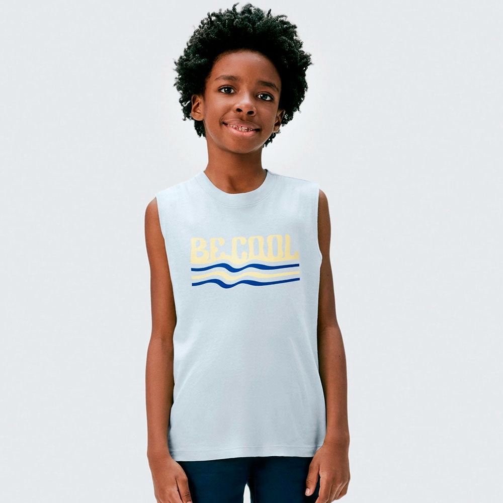 Camiseta Regata Be Cool Azul Claro Hering Infantil - Masculino