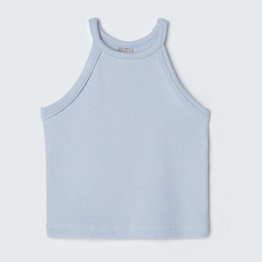 Regata Cropped Canelada Azul Hering Infantil - Feminina