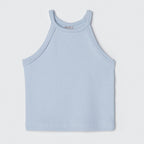 Regata Cropped Canelada Azul Hering Infantil - Feminina