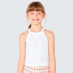 Regata Cropped Canelada Branca Hering Infantil - Feminina