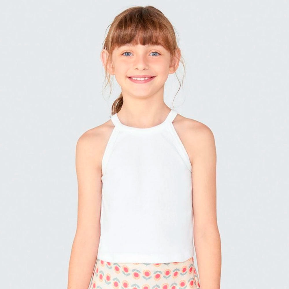 Regata Cropped Canelada Branca Hering Infantil - Feminina