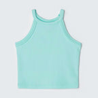 Regata Cropped Alcinha Canelada Verde Hering Infantil - Feminina