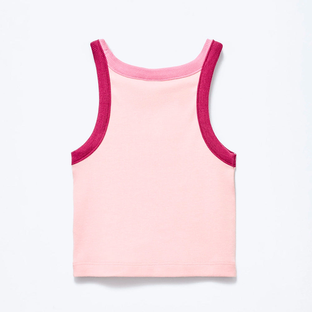 Regata Cropped Hering Infantil Em Ribana Feminina - Rosa