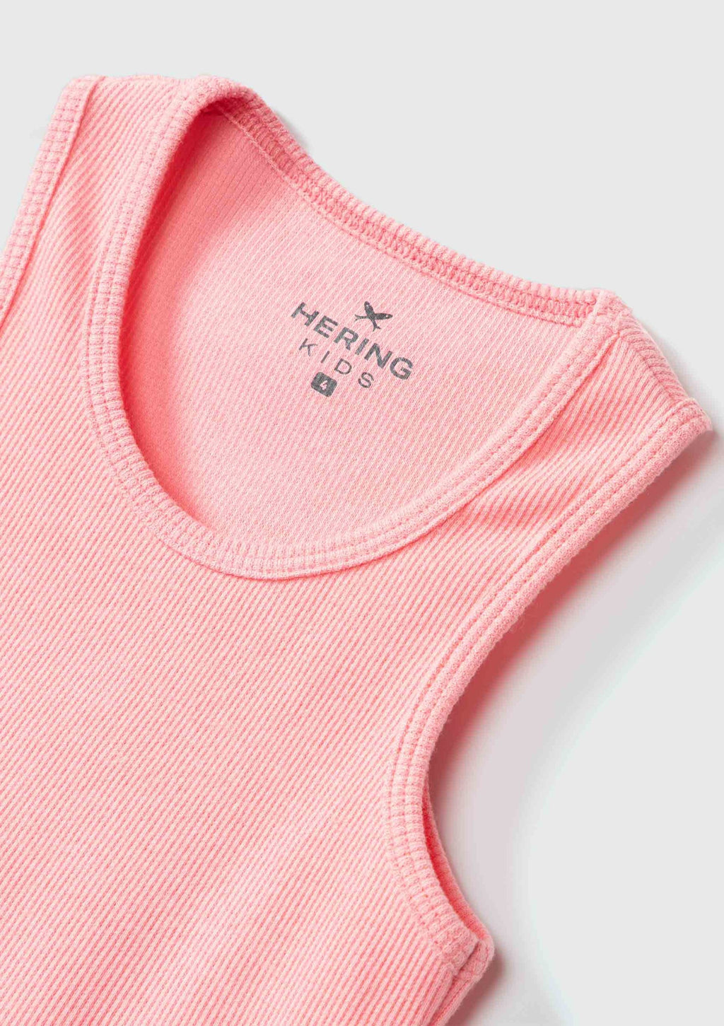 Camiseta Regata Básica Canelada Rosa Hering Infantil - Feminina