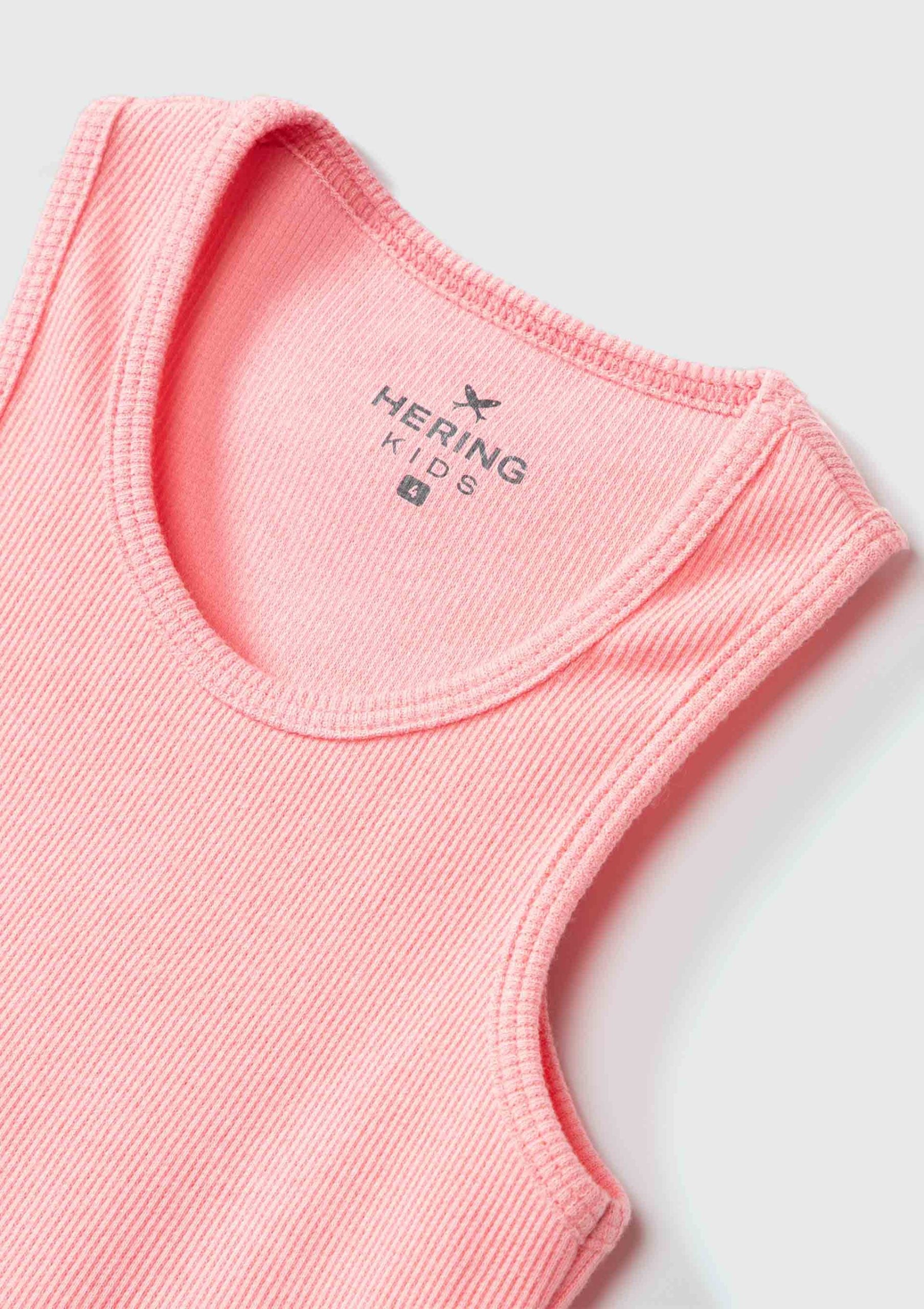 Camiseta Regata Básica Canelada Rosa Hering Infantil - Feminina