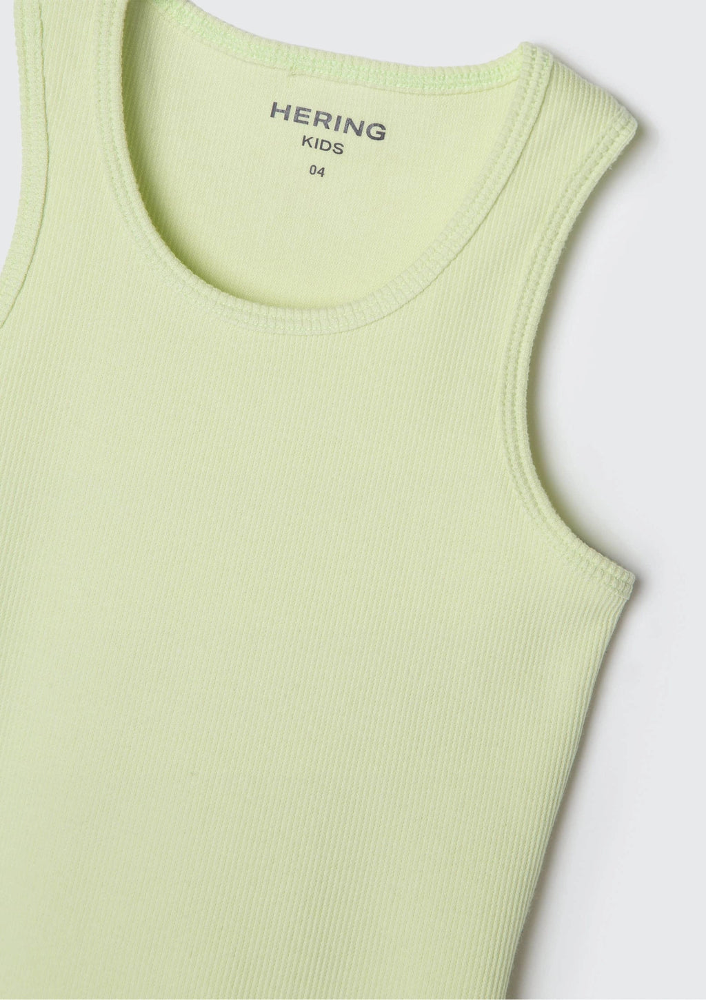 Camiseta Regata Básica Canelada Verde Limão Hering Infantil - Feminina