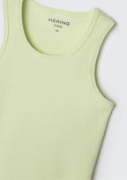Camiseta Regata Básica Canelada Verde Limão Hering Infantil - Feminina