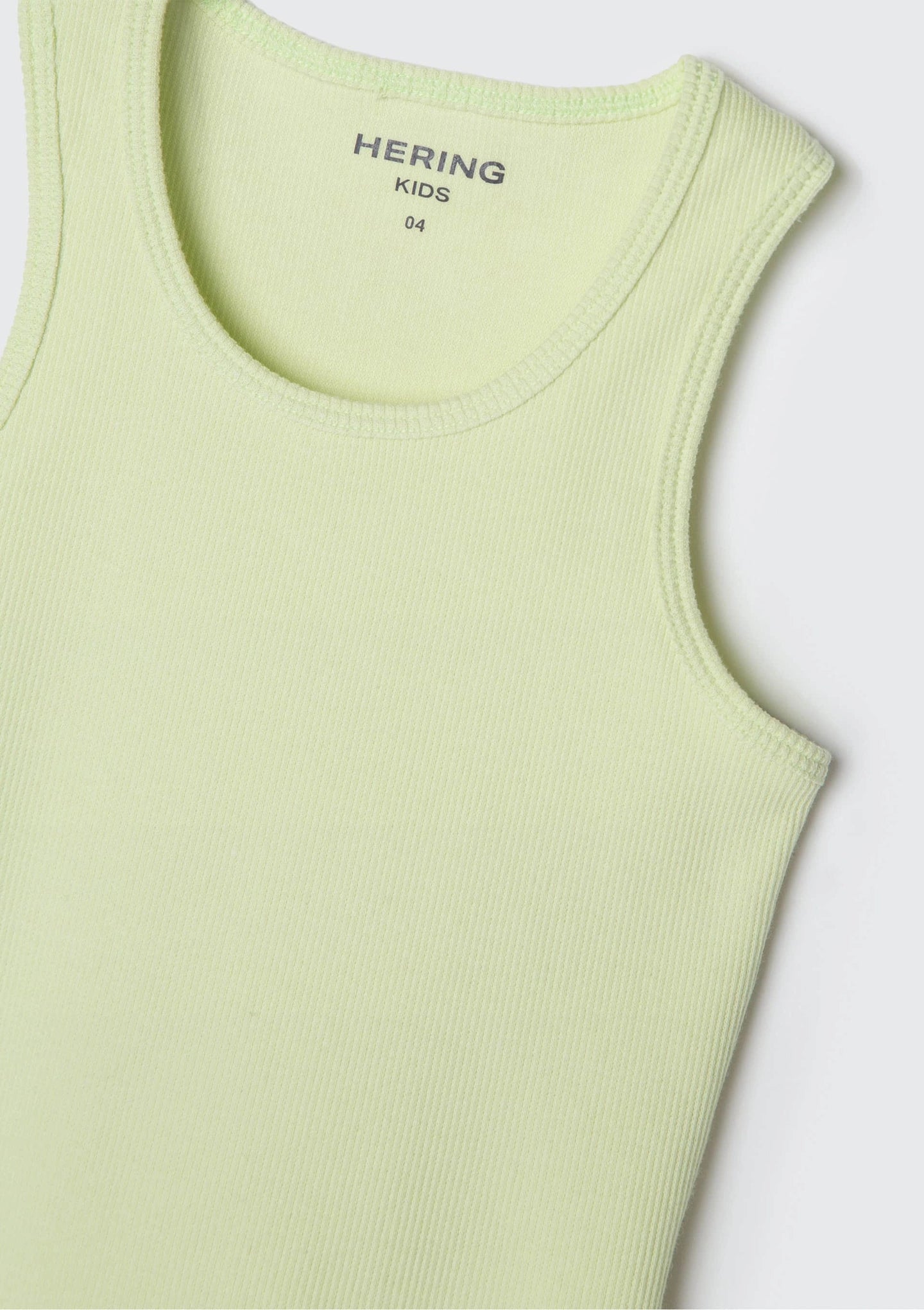 Camiseta Regata Básica Canelada Verde Limão Hering Infantil - Feminina
