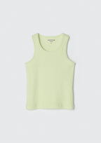 Camiseta Regata Básica Canelada Verde Limão Hering Infantil - Feminina