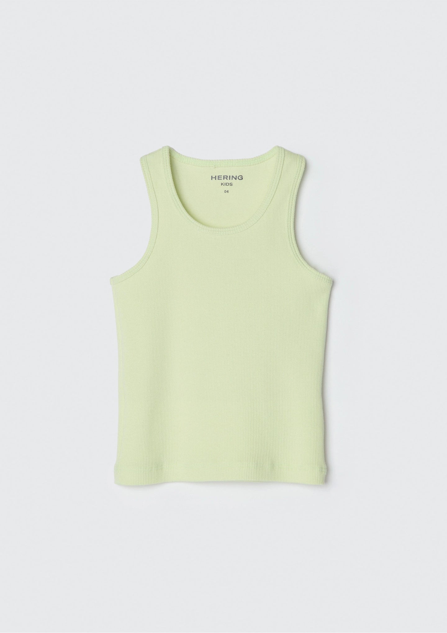 Camiseta Regata Básica Canelada Verde Limão Hering Infantil - Feminina