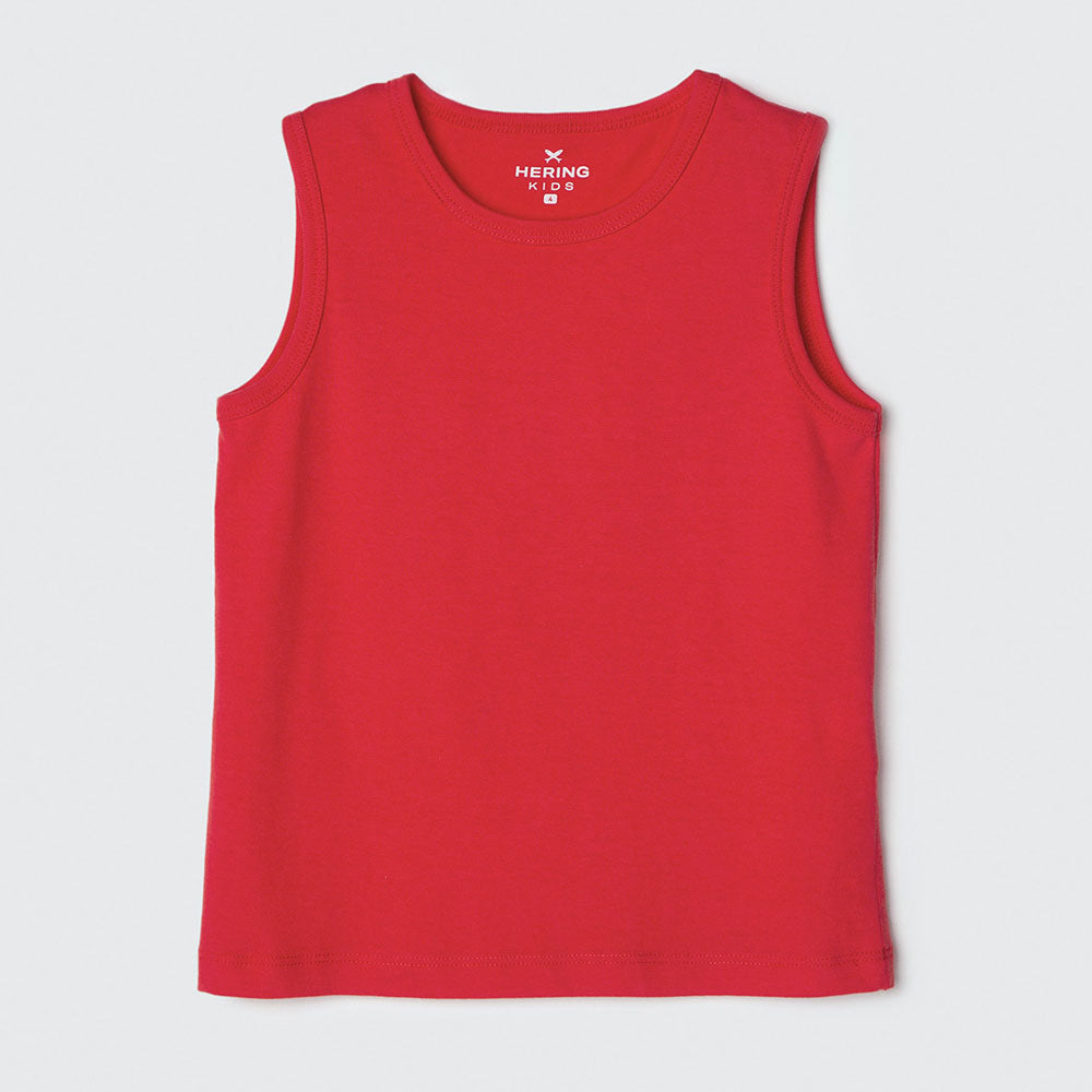 Camiseta Regata Básica Hering Infantil Vermelha - Masculina