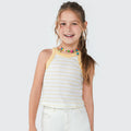 Regata Cropped Ribana Listrada Amarela Hering Infantil - Feminina