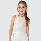 Regata Cropped Ribana Listrada Amarela Hering Infantil - Feminina