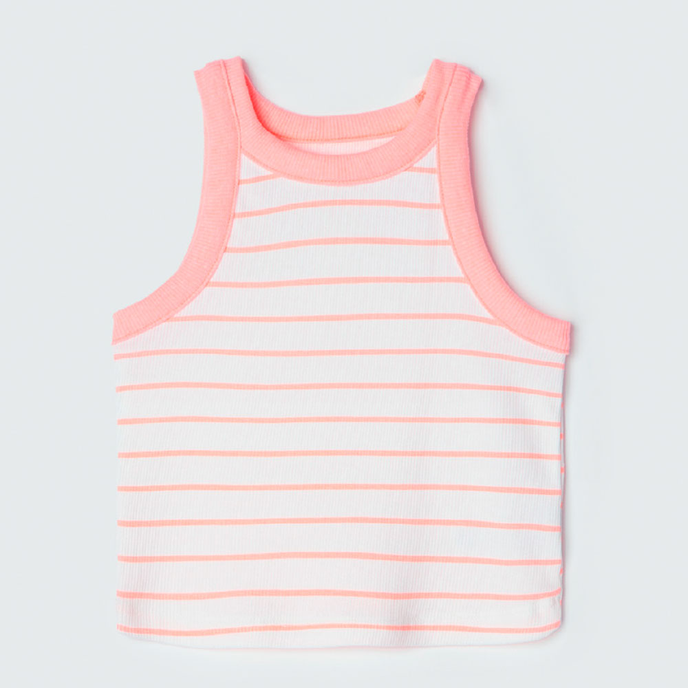 Regata Cropped em Ribana Rosa Hering - Feminino