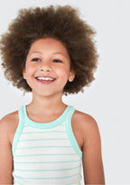 Regata Cropped em Ribana Listrada Verde Hering - Feminino