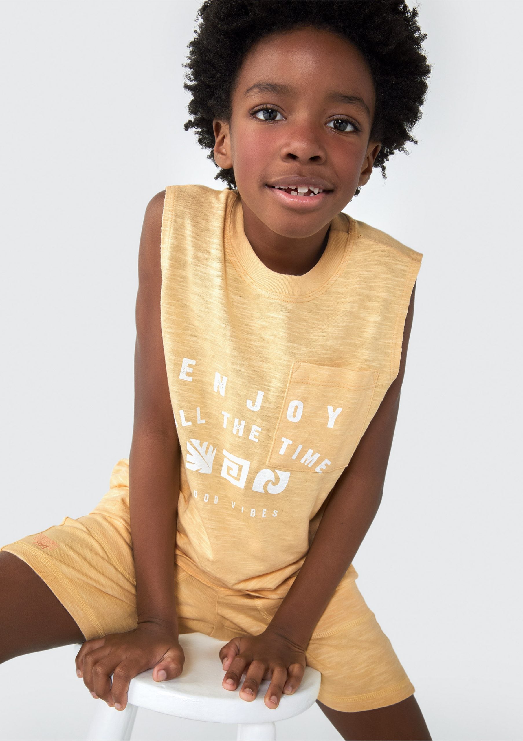 Camiseta Regata Amarela Enjoy All The Time Hering - Masculina