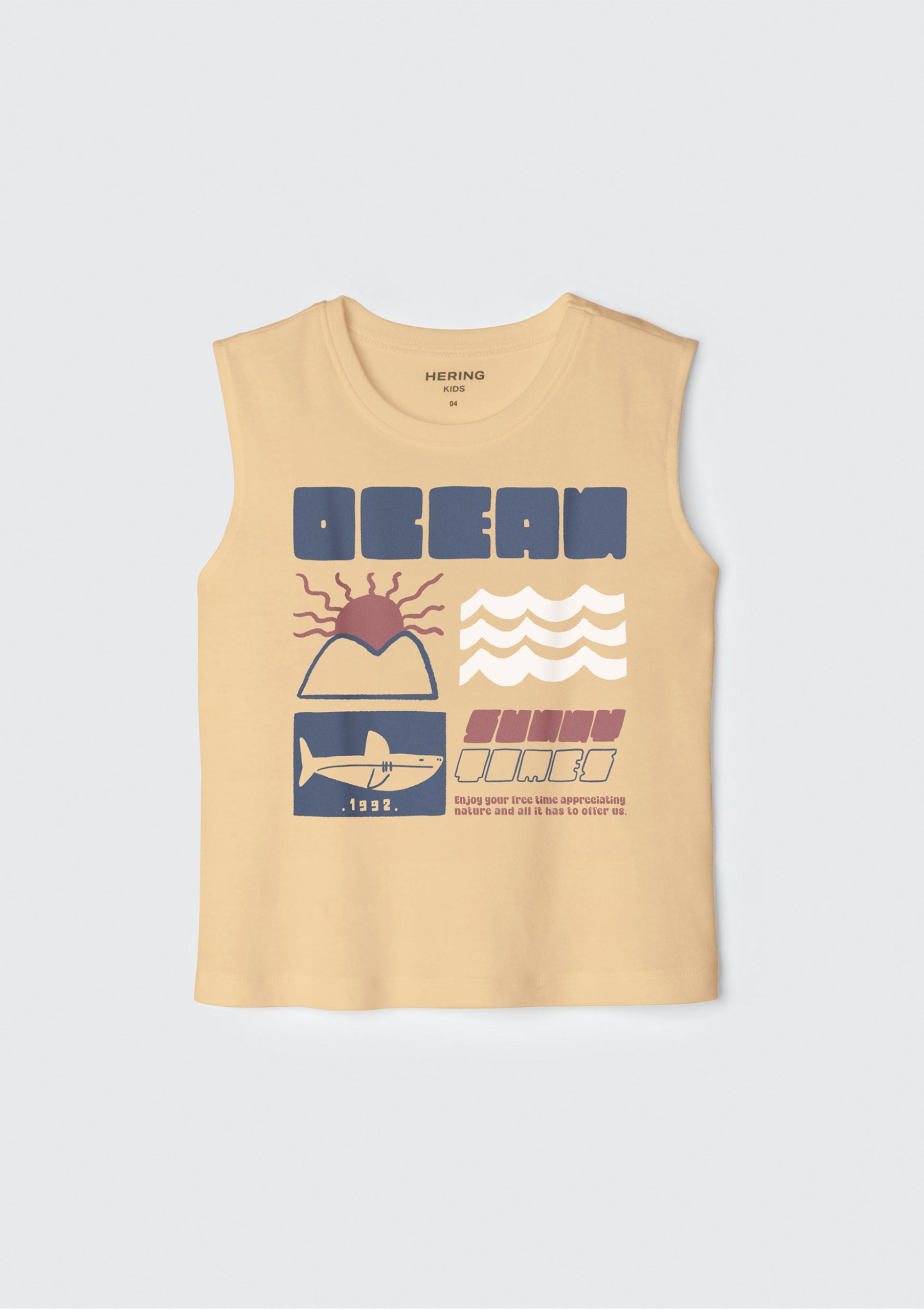 Camiseta Regata Amerela Ocean Hering Infantil - Masculina