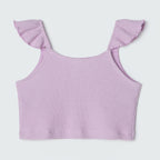 Regata Cropped de Alcinha com Babados Hering - Feminino