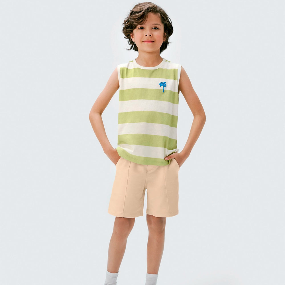 Regata Masculina Hering Infantil Listrada Masculina - Verde