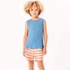 Regata Canelada Hering Infantil Masculina - Azul