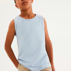 Regata Básica Hering Infantil Com linho Masculina - Azul
