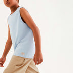 Regata Básica Hering Infantil Com linho Masculina - Azul