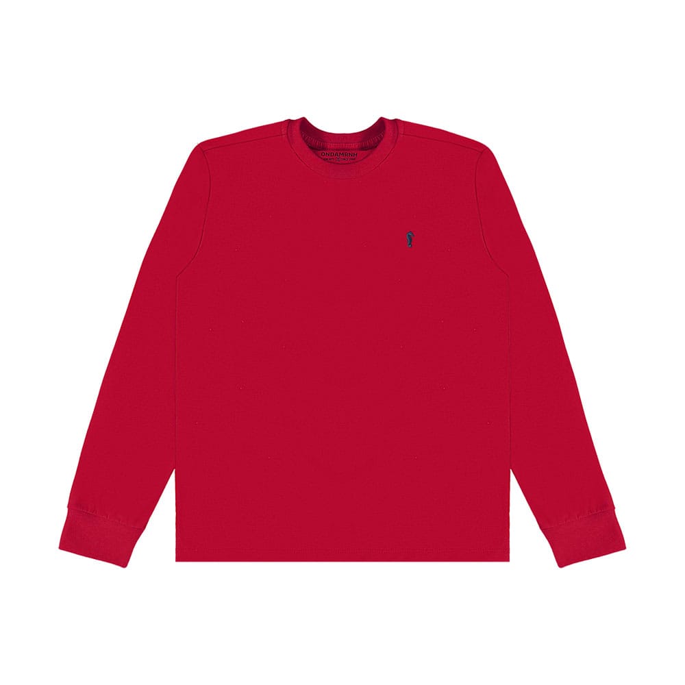 Camiseta Manga Longa Meia Malha Onda Marinha - Masculina