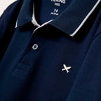 Camisa Polo Hering Kids Básica Com Bordado Masculina- Azul