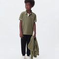 Camisa Polo Manga Curta Com Bordado Hering Infantil Masculino - Verde