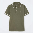 Camisa Polo Manga Curta Com Bordado Hering Infantil Masculino - Verde