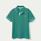 Camisa Polo Hering Kids Básica Com Bordado Masculina- Azul