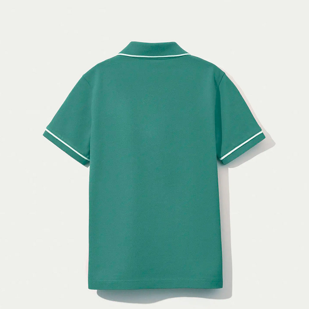 Camisa Polo Hering Kids Básica Com Bordado Masculina- Azul