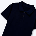 Camisa Polo Manga Curta Hering Em Piquet Masculino - Azul Marinho
